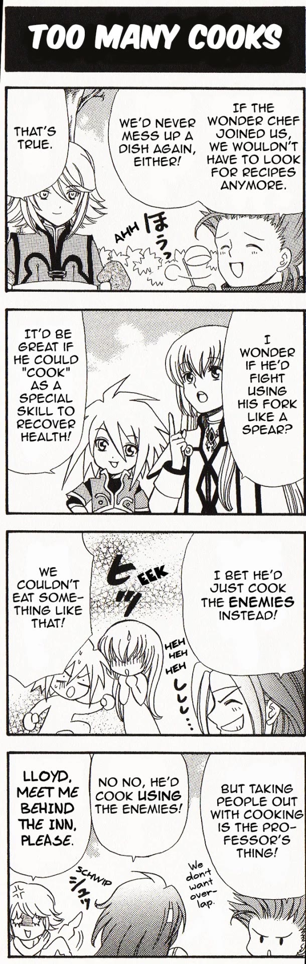 Tales of Symphonia 4koma Kings Chapter 51 page 1 - Chapter 51: Too Many Cooks