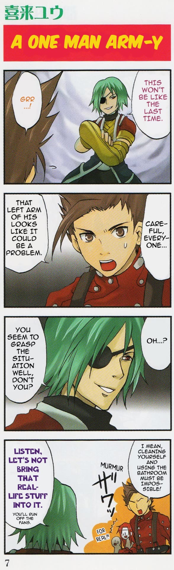 Tales of Symphonia 4koma Kings Chapter 54 page 1 - Chapter 54: A One Man Arm-Y