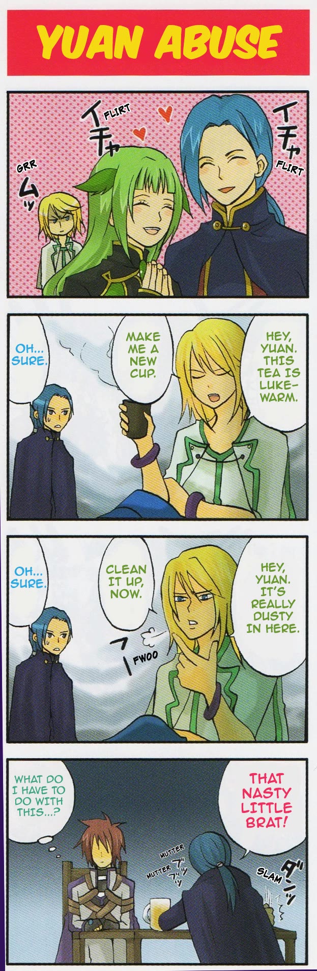 Tales of Symphonia 4koma Kings Chapter 55 page 1 - Chapter 55: Yuan Abuse