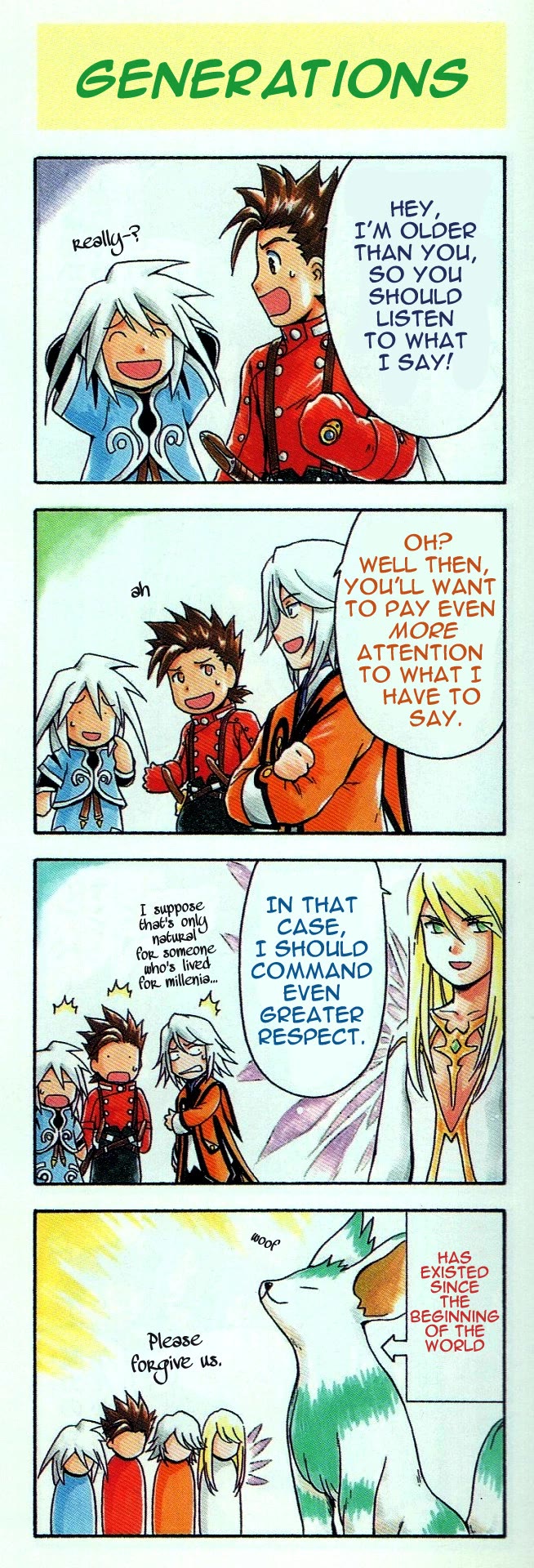 Tales of Symphonia 4koma Kings Chapter 68 page 1 - Chapter 68: Generations