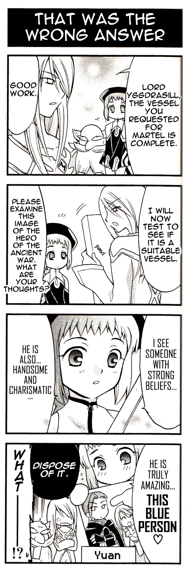 Tales of Symphonia 4koma Kings Chapter 74 page 1 - Chapter 74: That Was The Wrong Answer