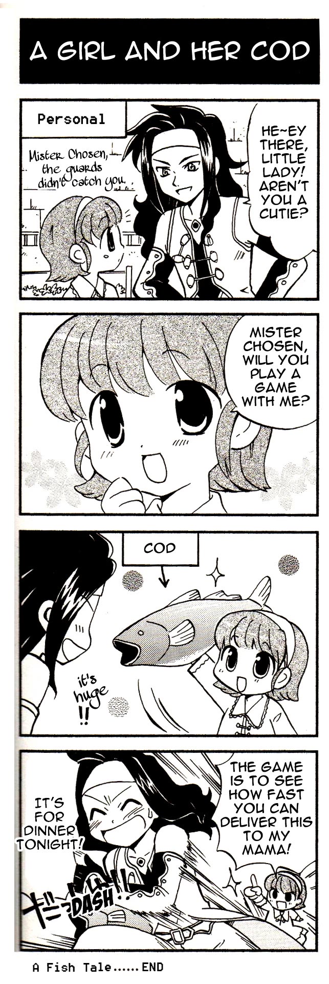 Tales of Symphonia 4koma Kings Chapter 82 page 1 - Chapter 82: A Girl And Her Cod