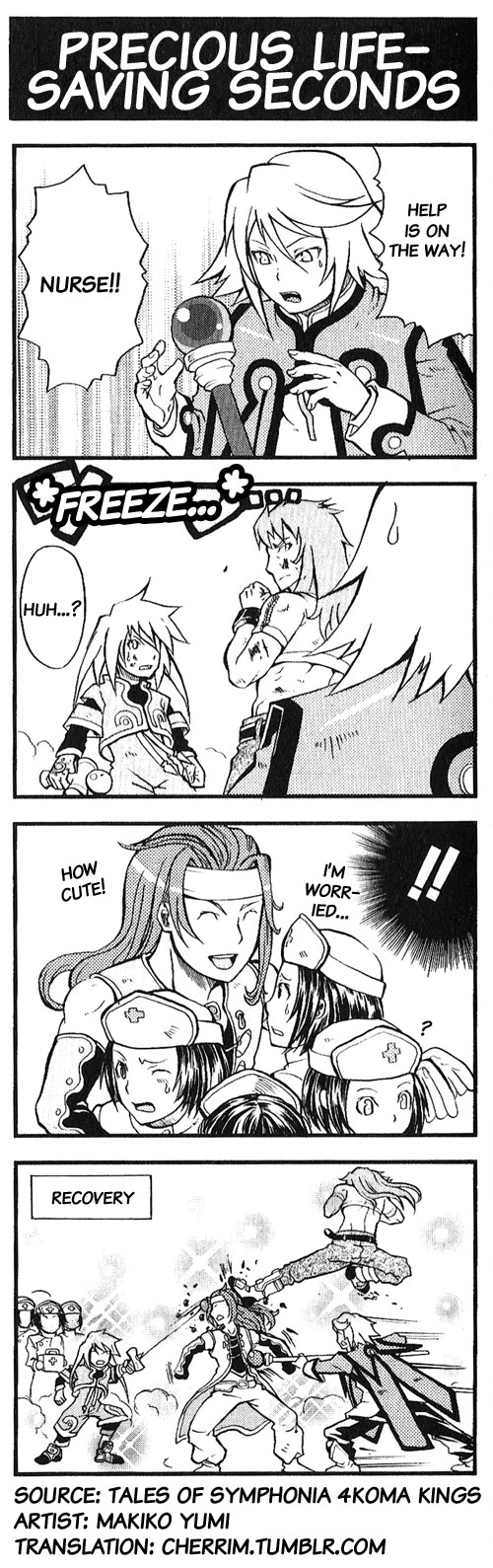 Tales of Symphonia 4koma Kings Chapter 9 page 1 - Chapter 9: Precious Life-saving Seconds