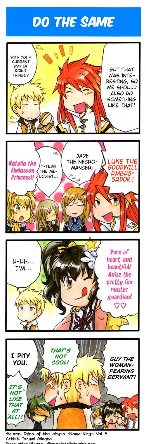 Tales of the Abyss 4koma Kings Chapter 12.4 page 1 - Chapter 12 : v4 Do the Same