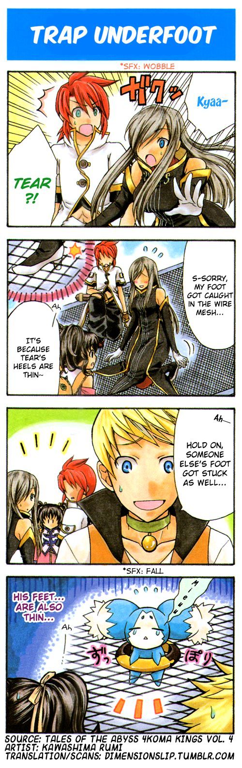 Tales of the Abyss 4koma Kings Chapter 25.4 page 1 - Chapter 25 : v4 Trap Underfoot