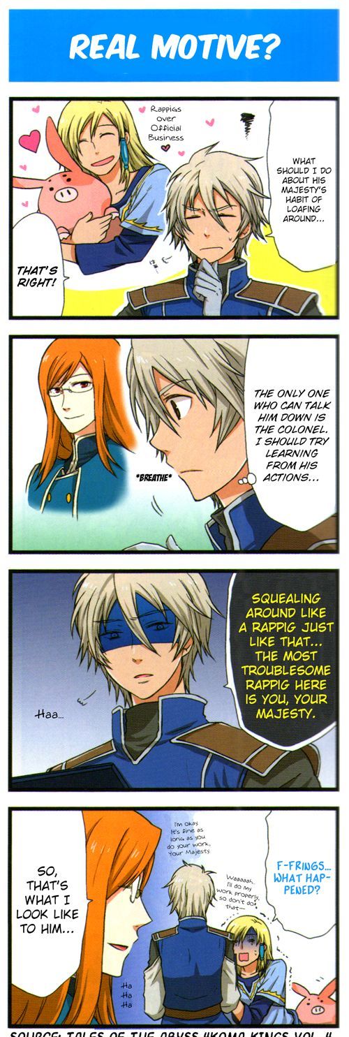 Tales of the Abyss 4koma Kings Chapter 28.4 page 1 - Chapter 28 : v4 Real Motive?