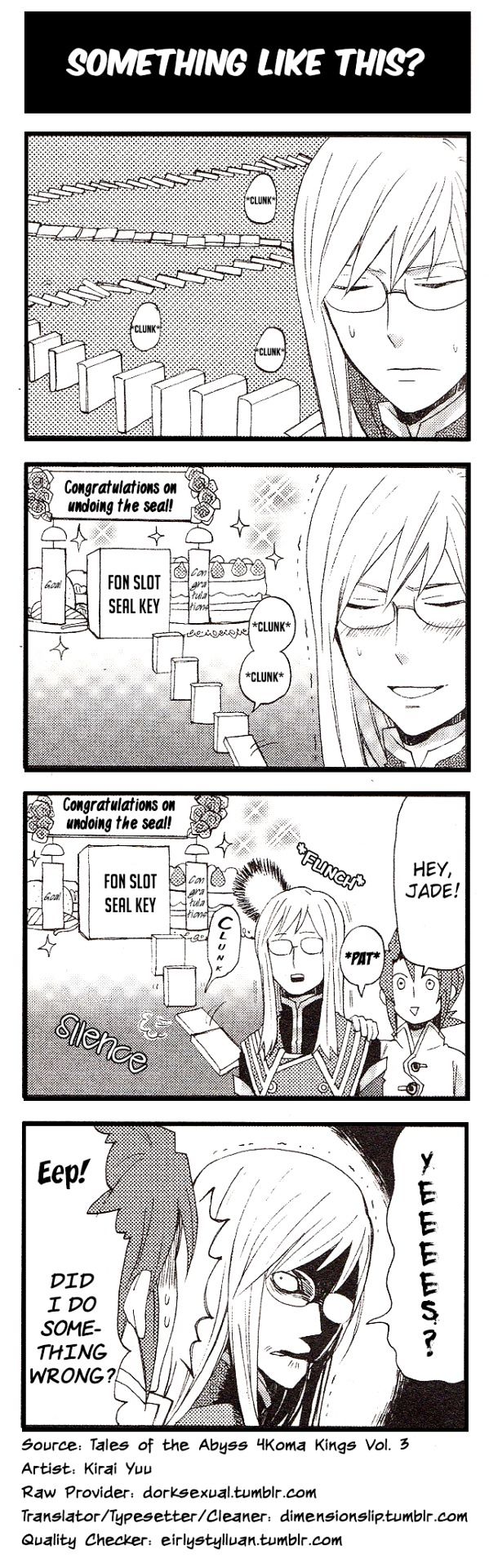 Tales of the Abyss 4koma Kings Chapter 3.3 page 1 - Chapter 3 : v3 Something Like This?