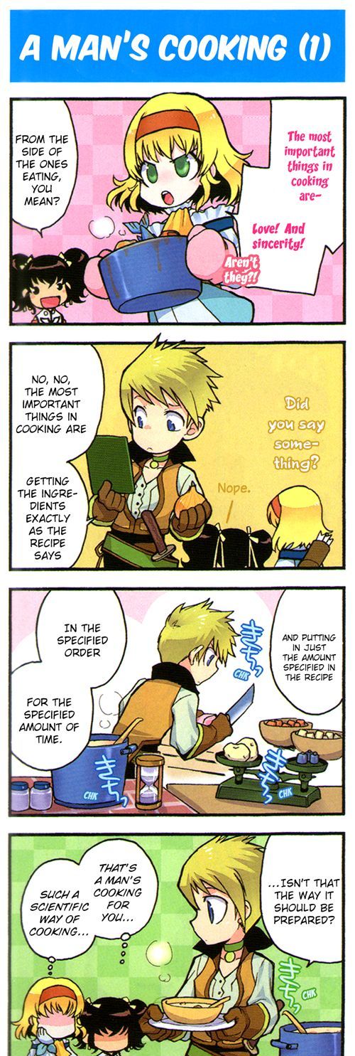 Tales of the Abyss 4koma Kings Chapter 30.4 page 1 - Chapter 30 : v4 	A Man's Cooking 1