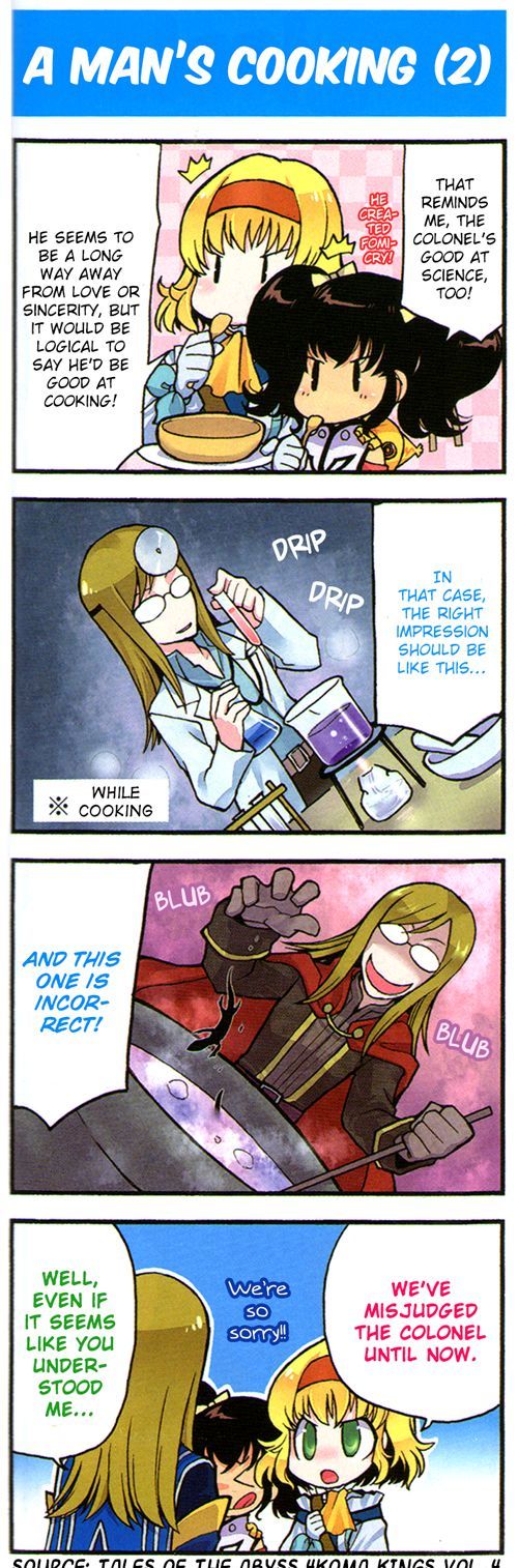 Tales of the Abyss 4koma Kings Chapter 31.4 page 1 - Chapter 31 : v4 A Man's Cooking 2