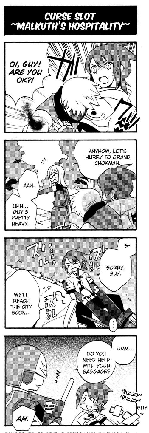 Tales of the Abyss 4koma Kings Chapter 39.4 page 1 - Chapter 39 : v4 Curse Slot ~Malkuth's Hospitality~