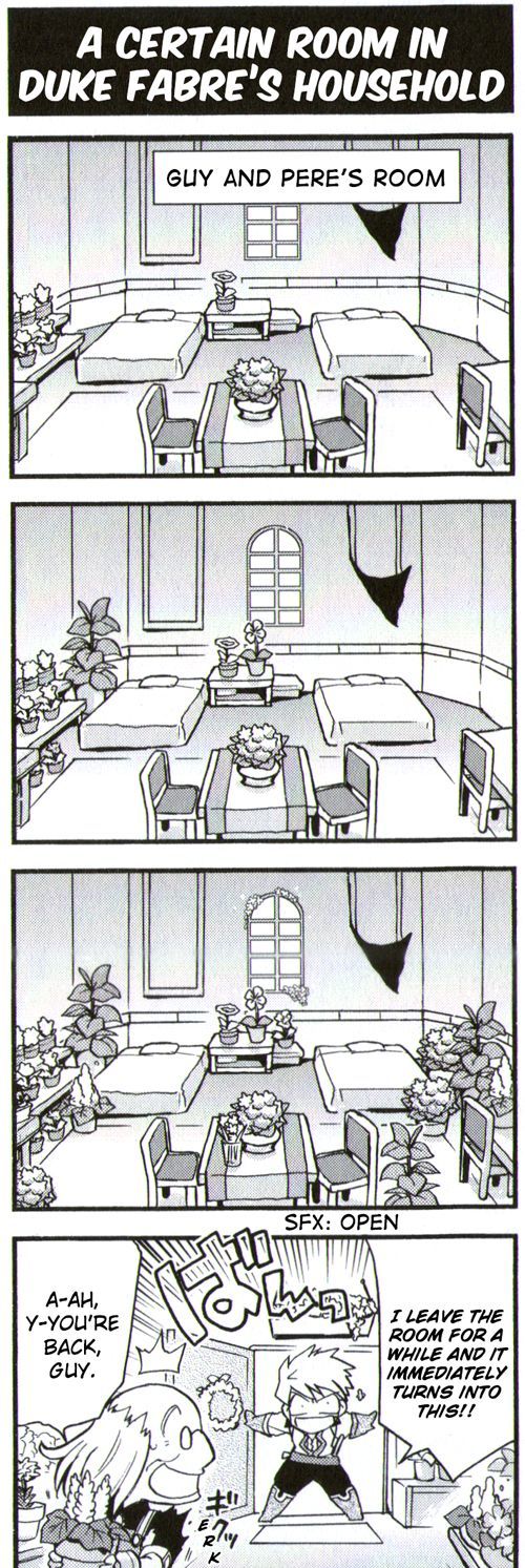 Tales of the Abyss 4koma Kings Chapter 43.4 page 1 - Chapter 43 : v4 A Certain Room in Duke Fabre's Household