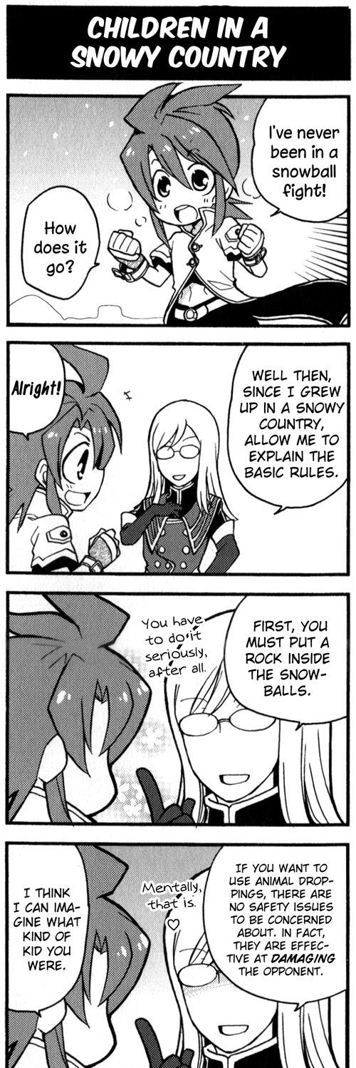 Tales of the Abyss 4koma Kings Chapter 55.4 page 1 - Chapter 55 : v4 Children in a Snowy Country
