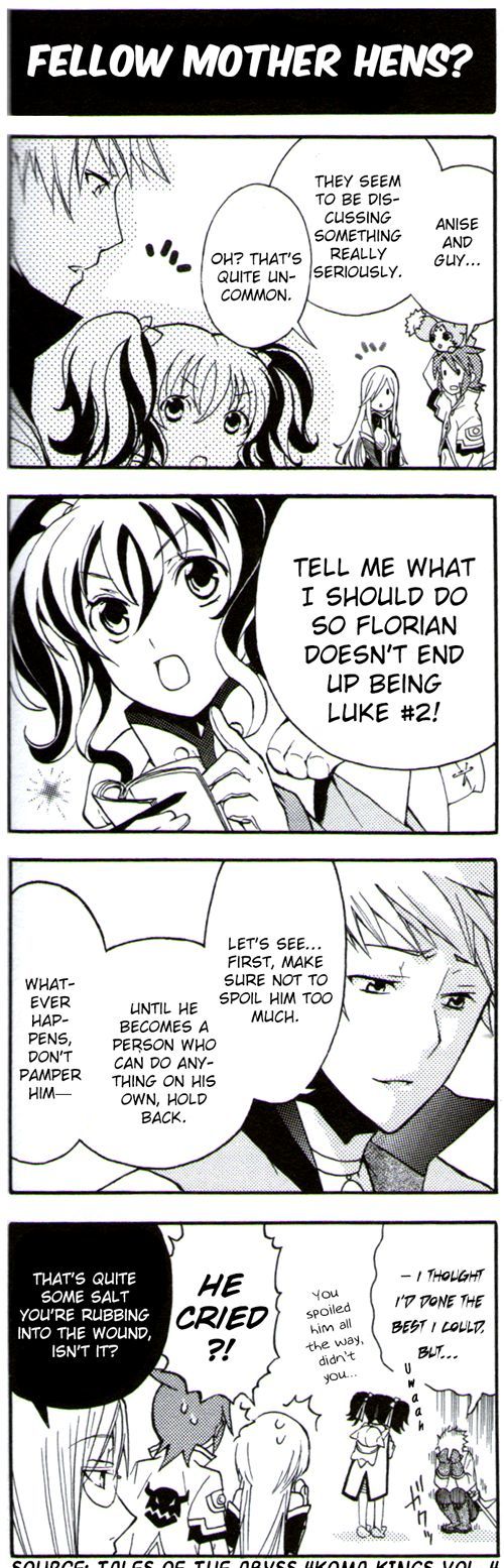 Tales of the Abyss 4koma Kings Chapter 60.4 page 1 - Chapter 60 : v4 Fellow Mother Hen
