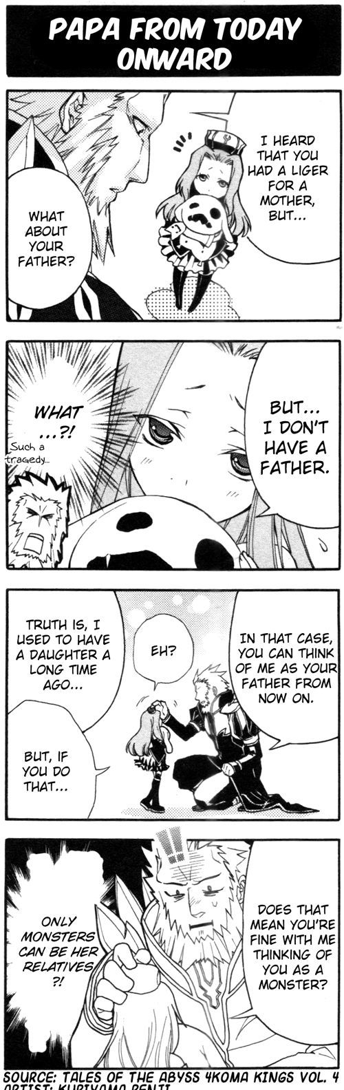 Tales of the Abyss 4koma Kings Chapter 63.4 page 1 - Chapter 63 : v4 Papa from Today Onward