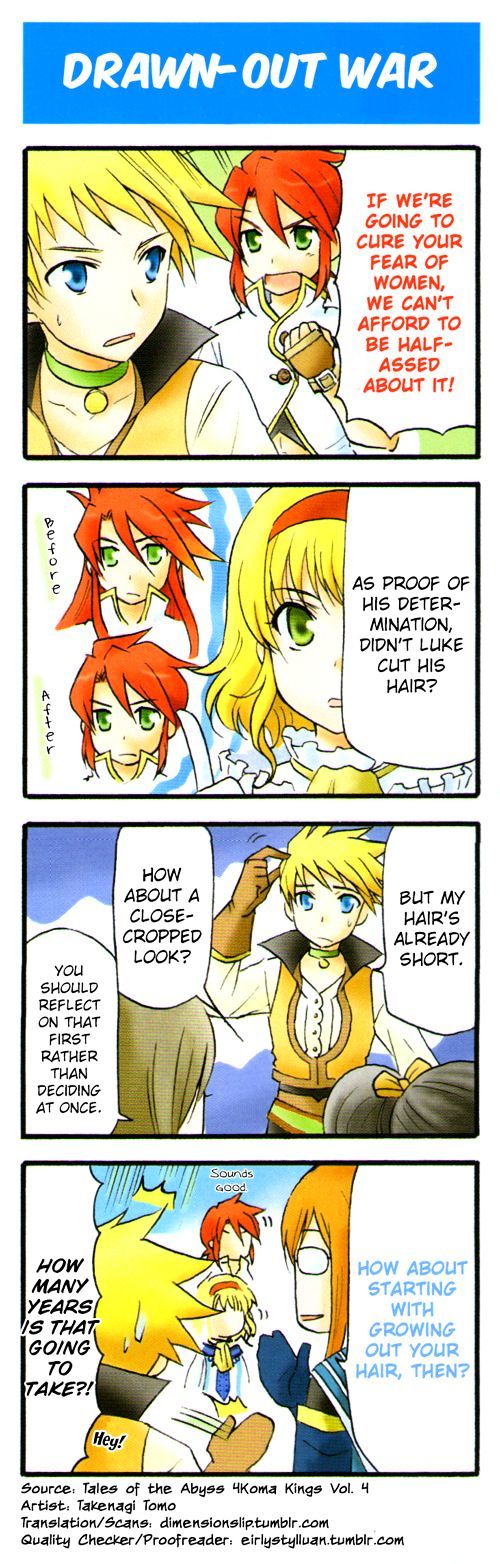 Tales of the Abyss 4koma Kings Chapter 7.4 page 1 - Chapter 7 : v4 Drawn-out War