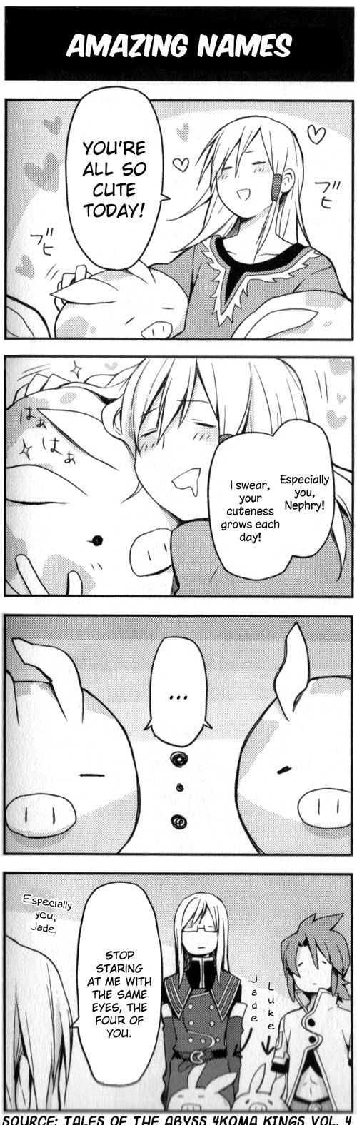Tales of the Abyss 4koma Kings Chapter 74.4 page 1 - Chapter 74 : v4 Amazing Names