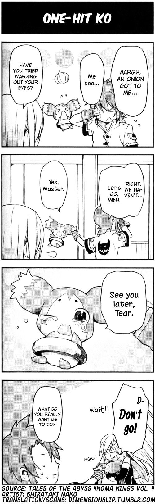Tales of the Abyss 4koma Kings Chapter 79.4 page 1 - Chapter 79 : v4 	One-hit KO