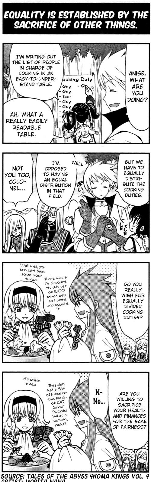 Tales of the Abyss 4koma Kings Chapter 84.4 page 1 - Chapter 84 : v4 Equality is Established by the Sacrifice of Other Things