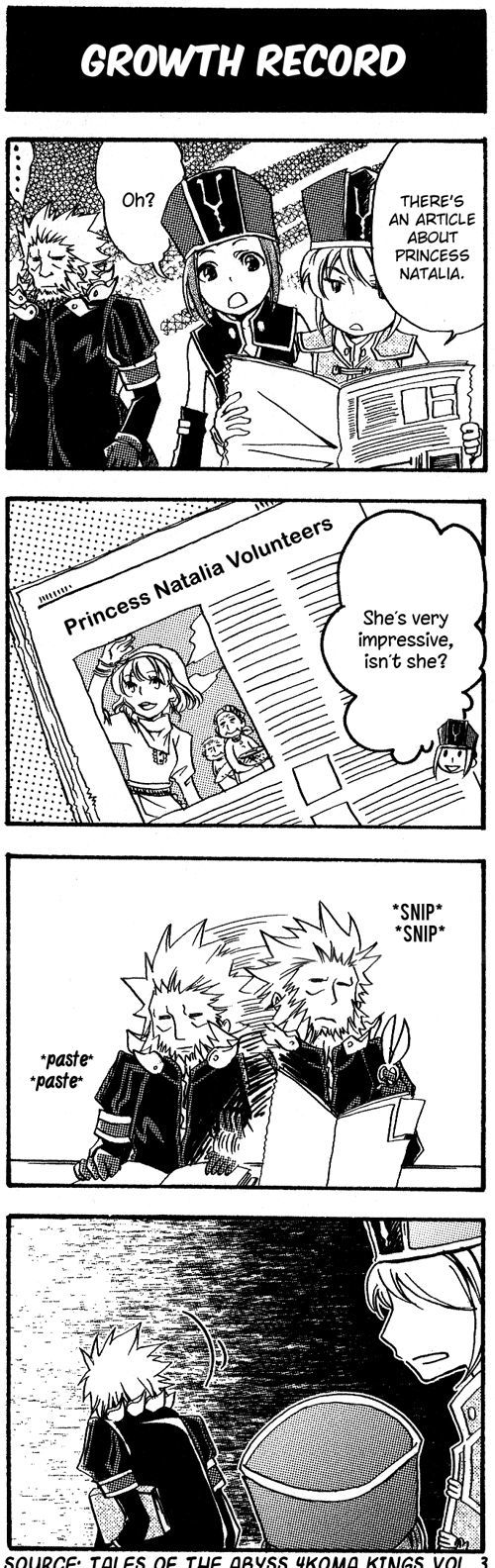 Tales of the Abyss 4koma Kings Chapter 86.3 page 1 - Chapter 86 : v3 Growth Record