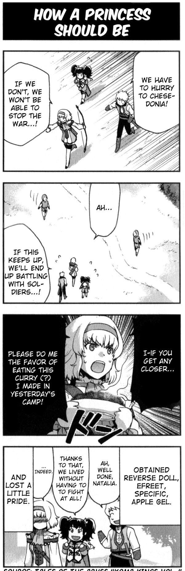 Tales of the Abyss 4koma Kings Chapter 90.4 page 1 - Chapter 90 : v4 How a Princess Should Be
