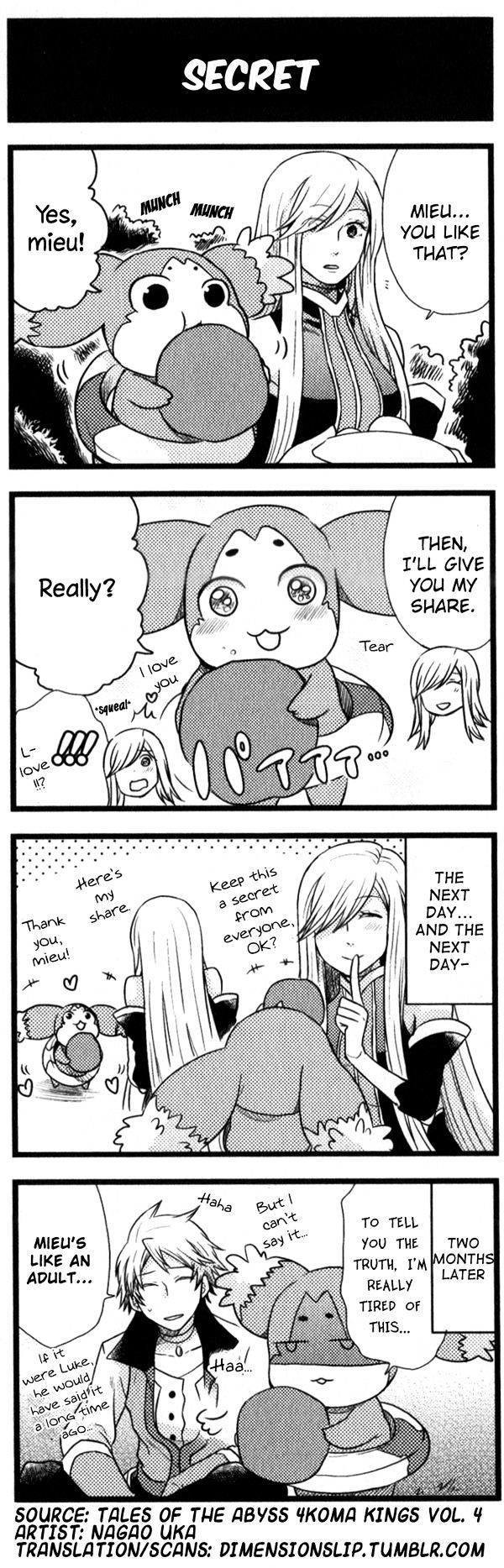 Tales of the Abyss 4koma Kings Chapter 91.4 page 1 - Chapter 91 : v4 Secret