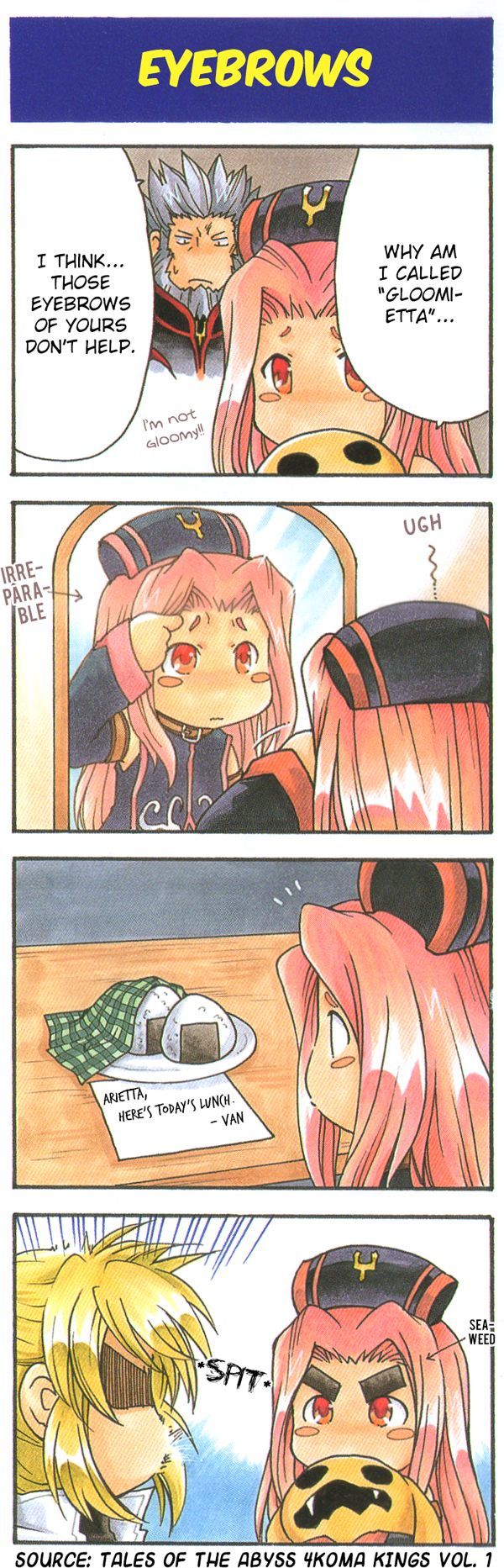 Tales of the Abyss 4koma Kings Chapter 94 page 1 - Chapter 94 : v1 Eyebrows