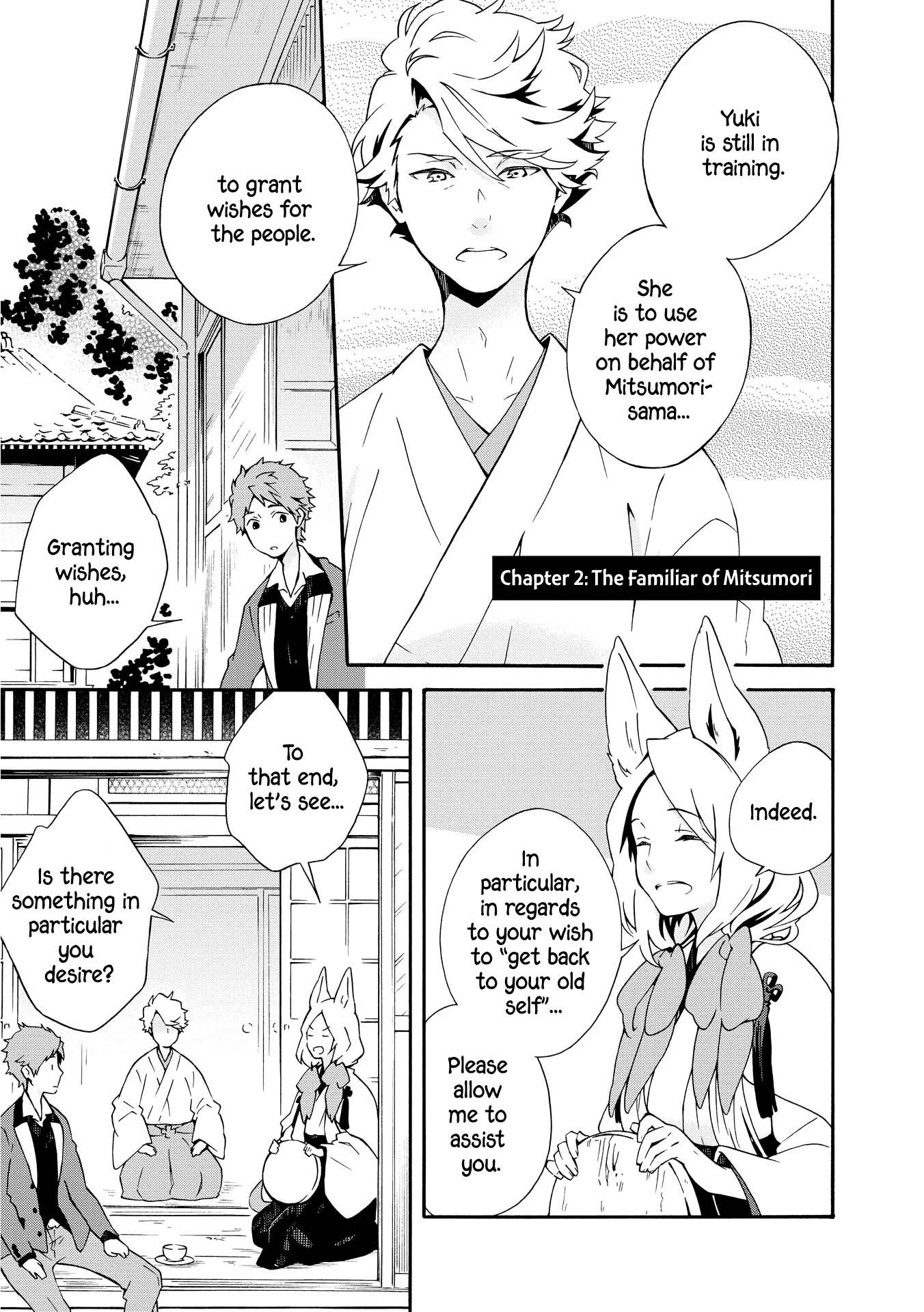 Tamayura Kitsune Chapter 2 page 1 - Chapter 2: The Familiar of Mitsumori