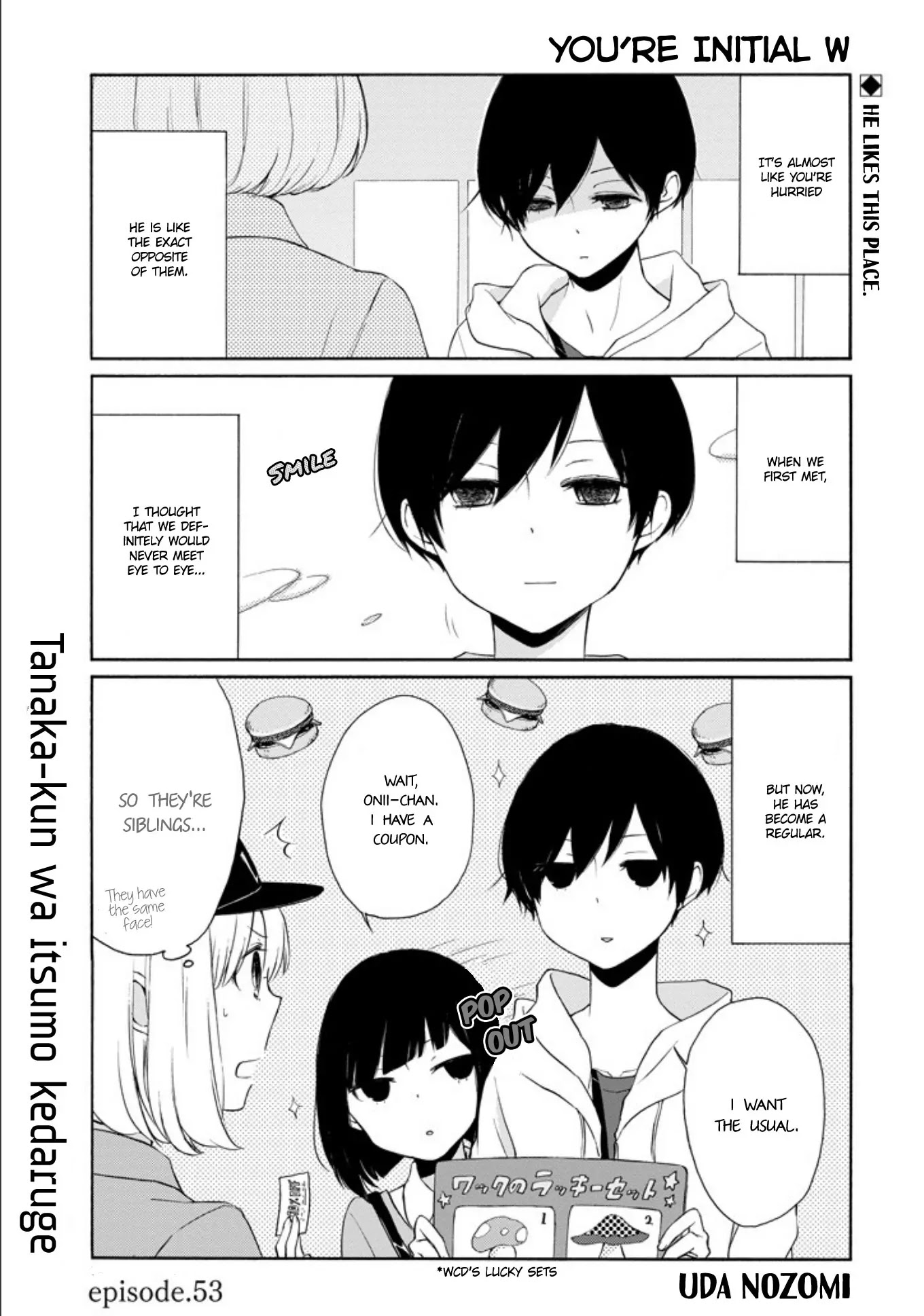 Tanaka-kun wa Itsumo Kedaruge Chapter 53 page 1 - Chapter 53