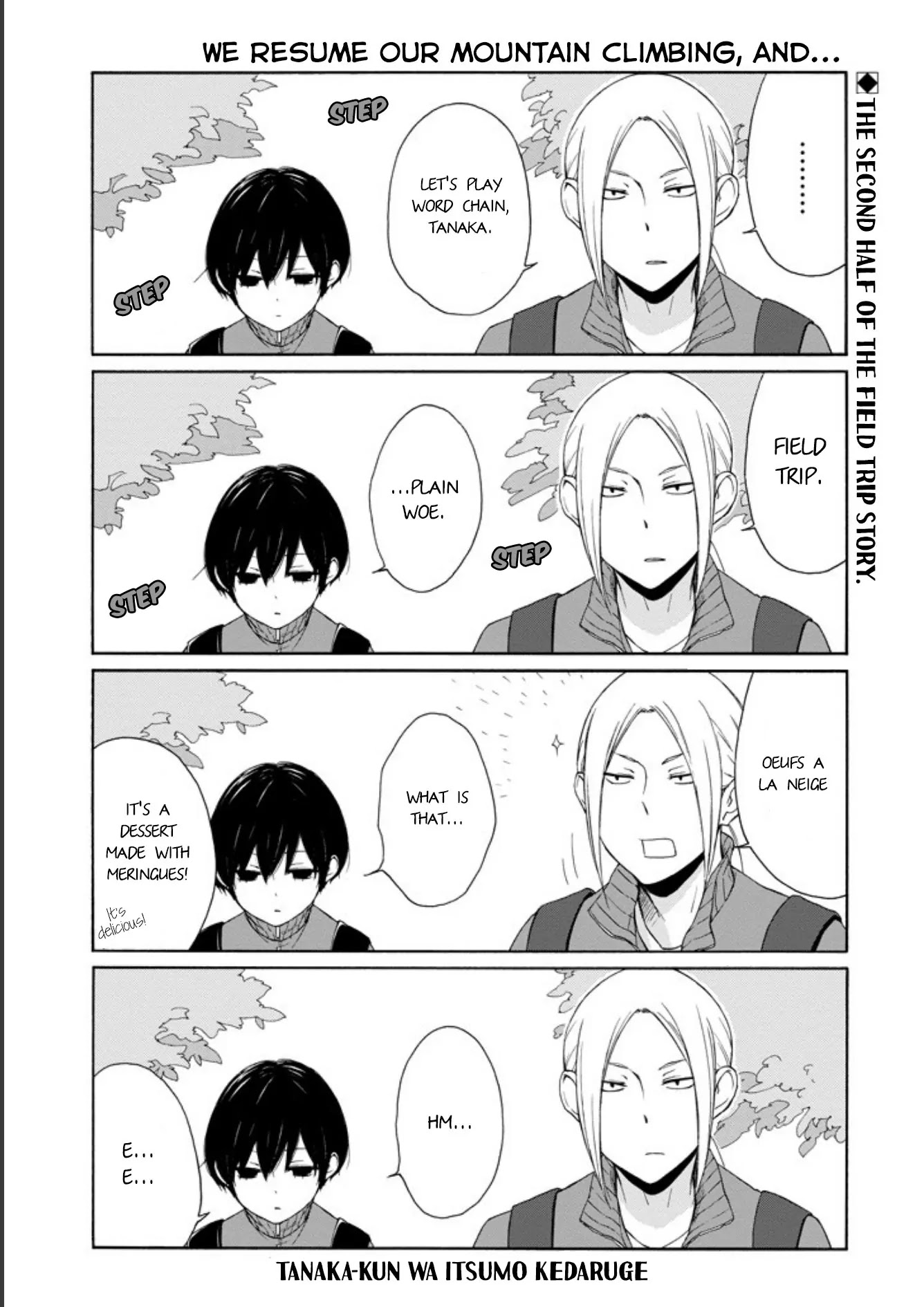 Tanaka-kun wa Itsumo Kedaruge Chapter 55 page 1 - Chapter 55