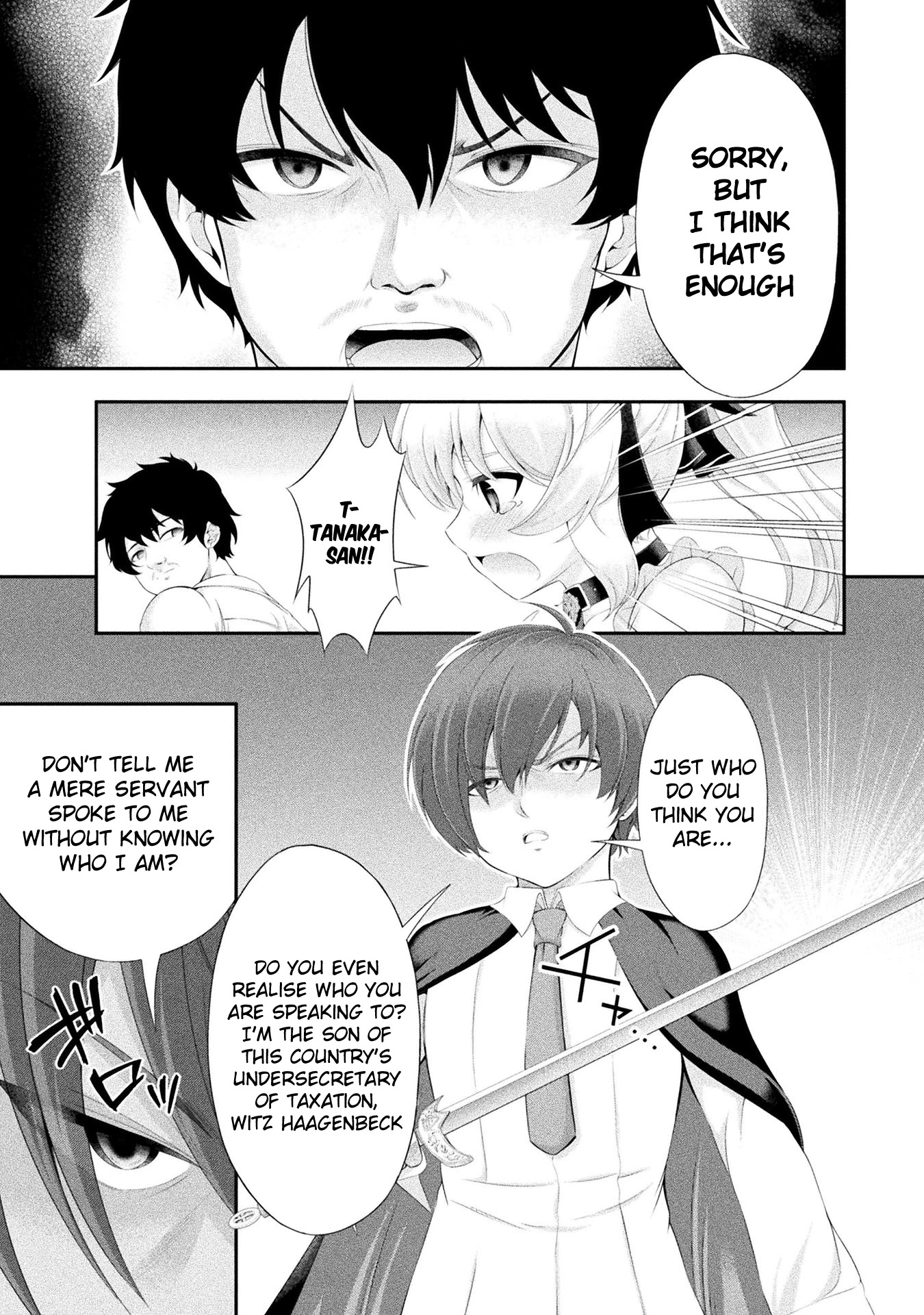 Tanaka ~Nenrei Equal Kanojo Inaireki no Mahoutsukai~ Chapter 14 page 4 - Chapter 14: Nobles And Commoners