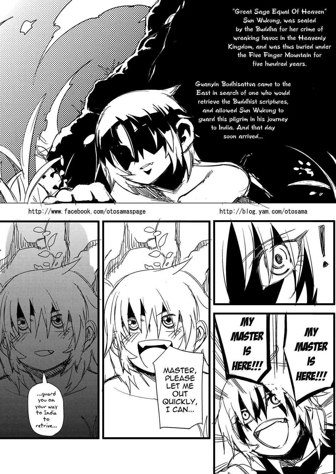 Tang Hill Burial - Journey to the West Irresponsible Anything Goes Edition Chapter 1 page 1 - Chapter 1: Earning the Monkey's Loyalty at Two Boundary Mountain (Forcibly)