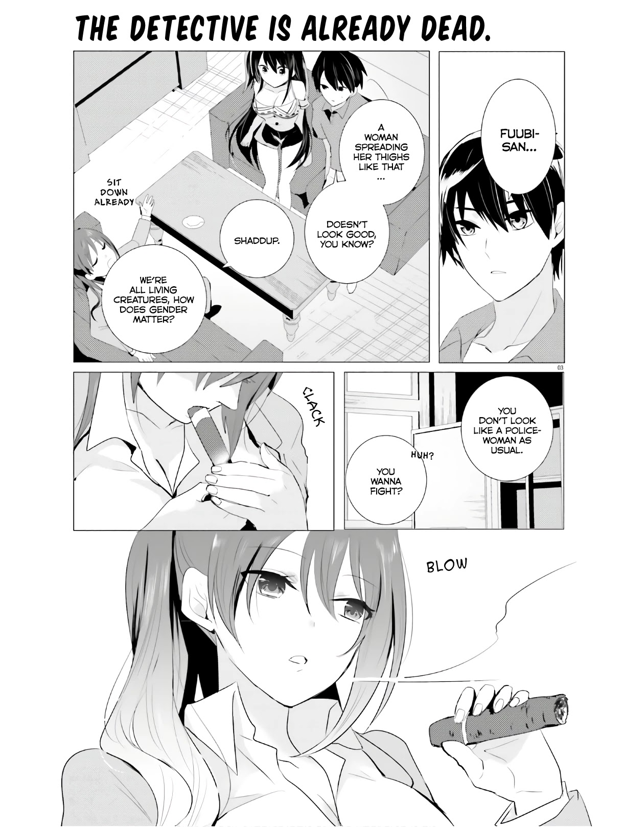 Tantei wa Mou, Shindeiru Chapter 3 page 3 - Chapter 3: I'll blow your head off