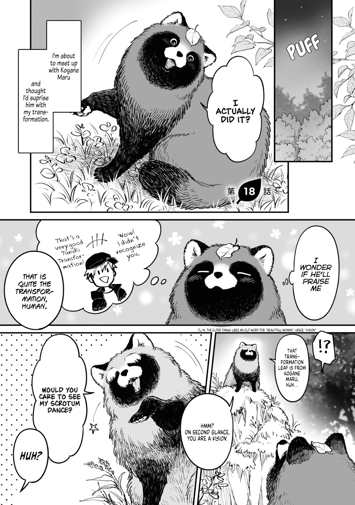 Tanuki Chapter 18 page 1 - Chapter 18