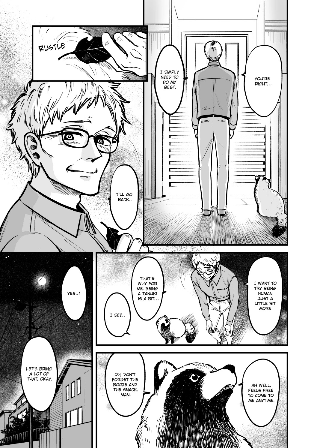 Tanuki Chapter 2 page 7 - Chapter 2: Old Man Who was Scouted by A Tanuki When He Tried To Die