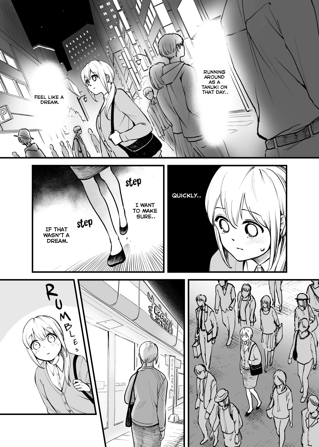 Tanuki Chapter 3 page 1 - Chapter 3: OL Who Was Scouted by Tanuki When She Tried To Die (2)