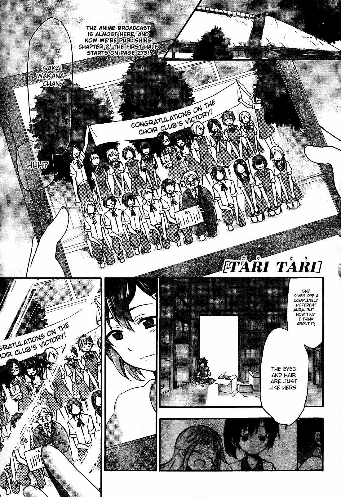 Tari Tari Chapter 3 page 1 - Chapter 3: I Love it. I Love This Song