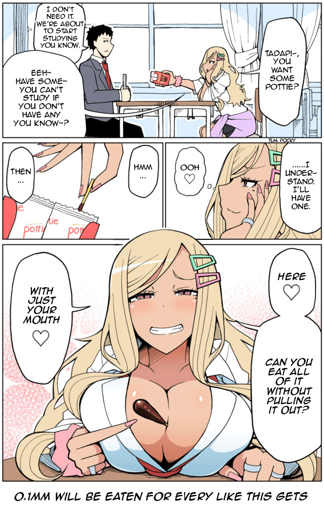 Tedama ni Toritai Kurokiya-san Chapter 0.3 page 1 - Chapter 0.3: Twitter Short #3 - A tan-skinned gal is playing around with Poc〇y