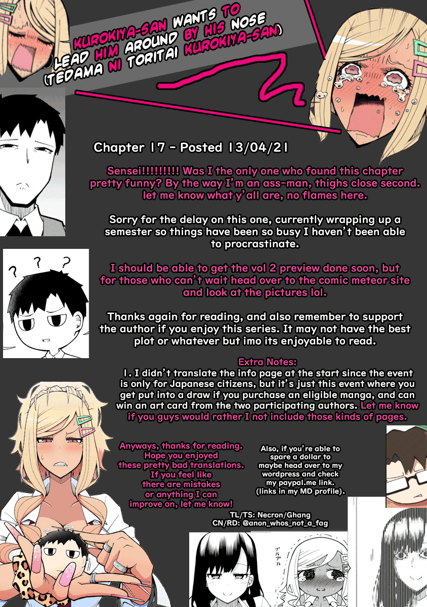 Tedama ni Toritai Kurokiya-san Chapter 17 page 18 - Chapter 17