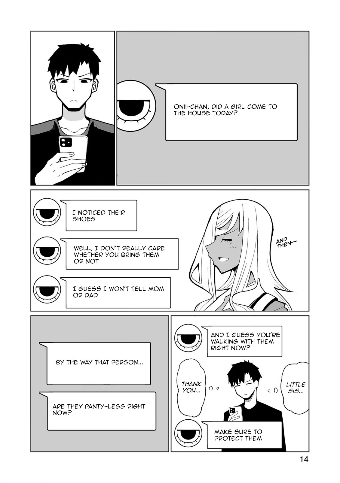Tedama ni Toritai Kurokiya-san Chapter 32 page 14 - Chapter 32: I want to stay over