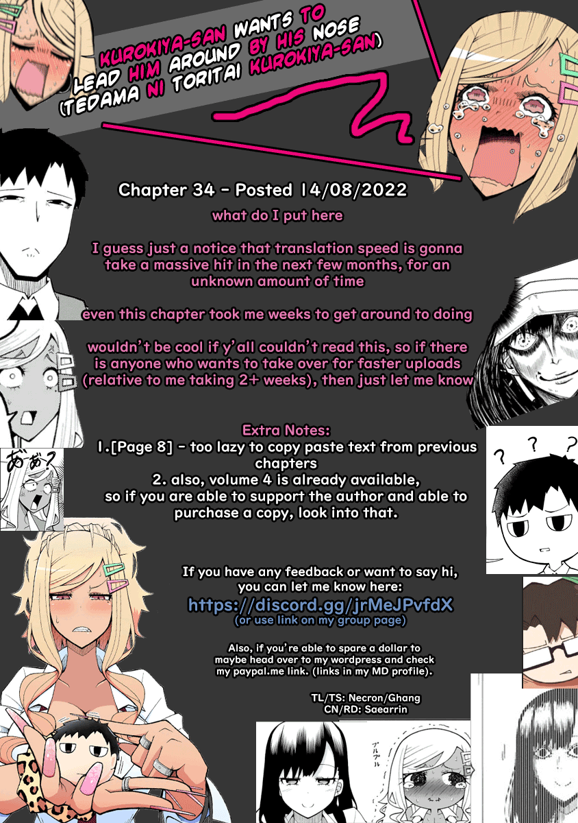 Tedama ni Toritai Kurokiya-san Chapter 34 page 22 - Chapter 34: I want to say it