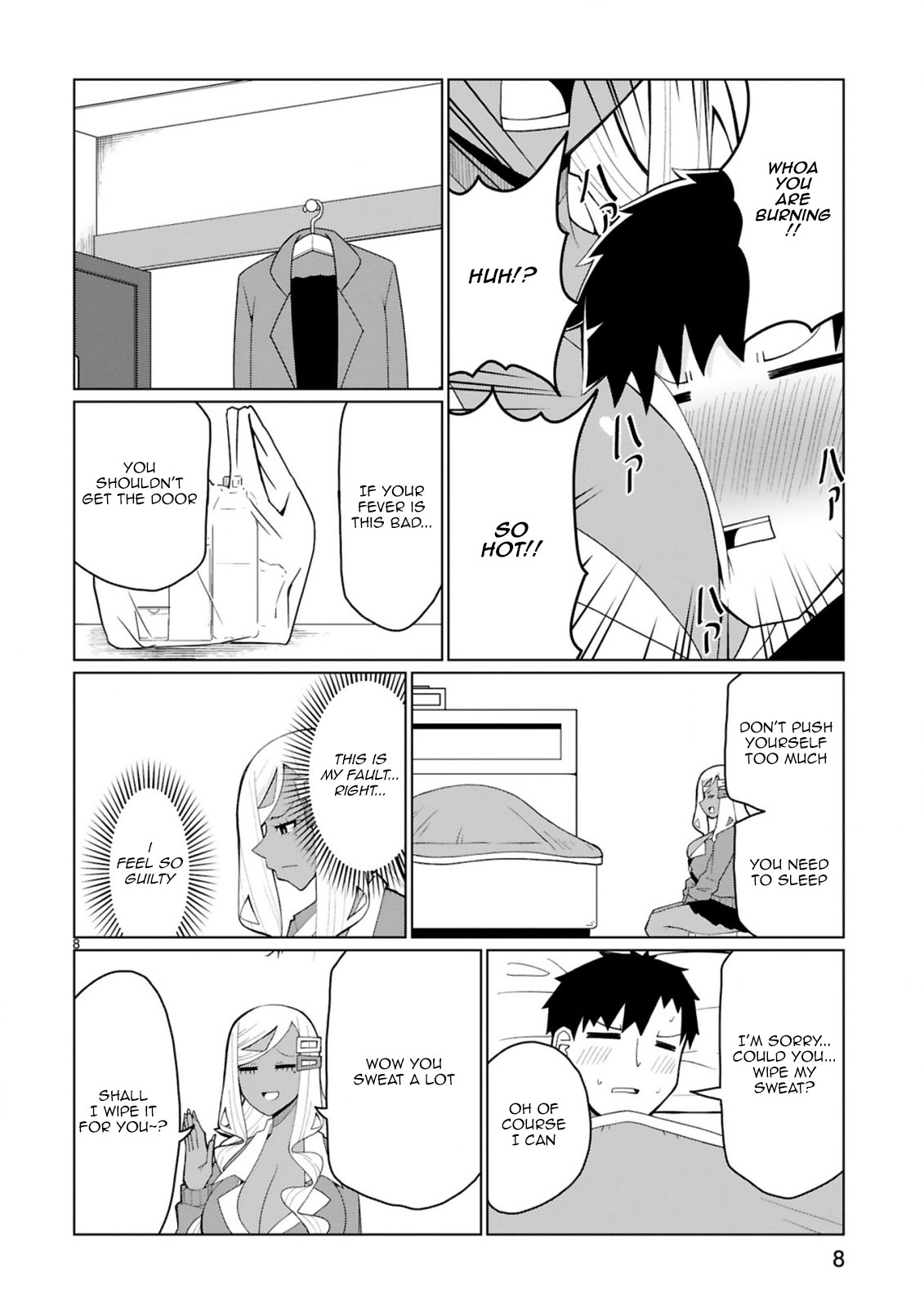 Tedama ni Toritai Kurokiya-san Chapter 35 page 8 - Chapter 35: I want to visit you when you're sick