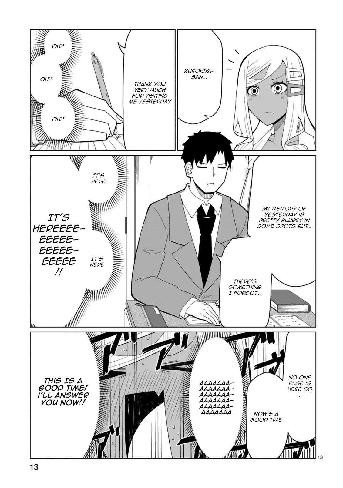 Tedama ni Toritai Kurokiya-san Chapter 36 page 13 - Chapter 36: I want to make him say it again