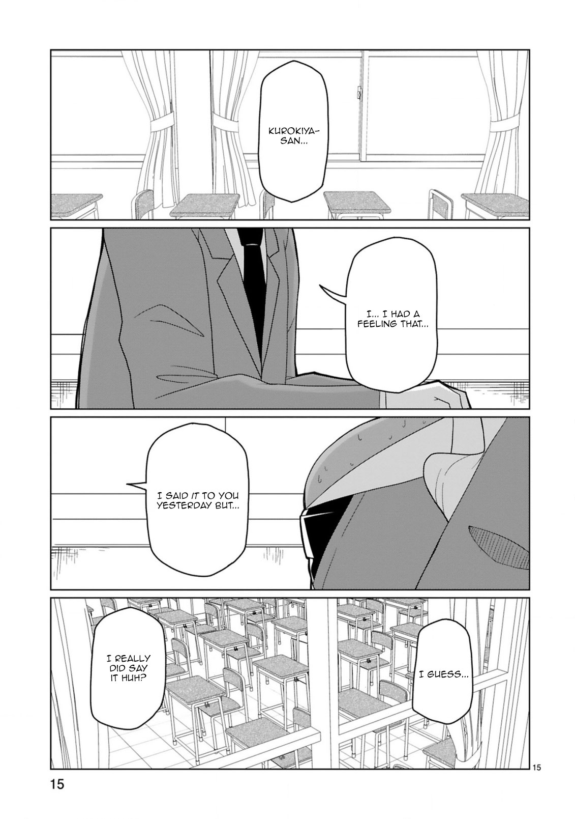 Tedama ni Toritai Kurokiya-san Chapter 36 page 15 - Chapter 36: I want to make him say it again