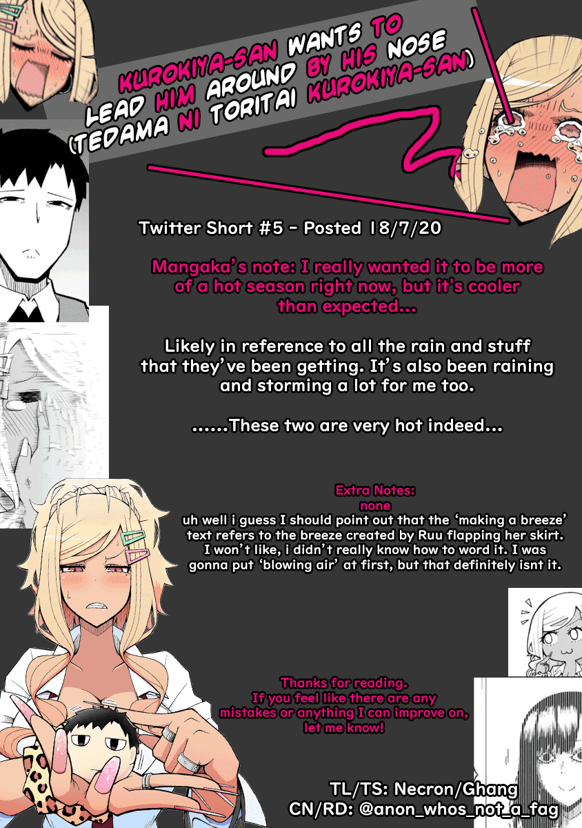Tedama ni Toritai Kurokiya-san Chapter 7.5 page 3 - Chapter 7.5: Twitter Short #5: A really 'hot', tan-skinned gal is playing around