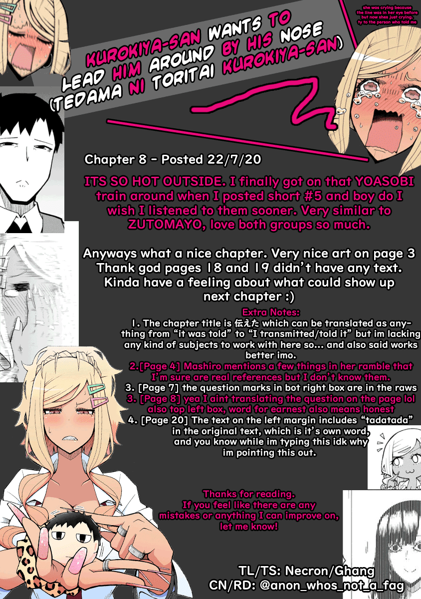 Tedama ni Toritai Kurokiya-san Chapter 8 page 21 - Chapter 8: I said it