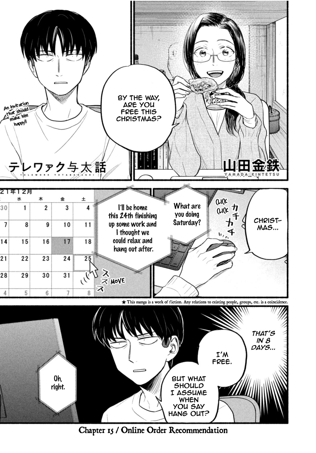 Telework Yotabanashi Chapter 15 page 1 - Chapter 15: Online Order Recommendation