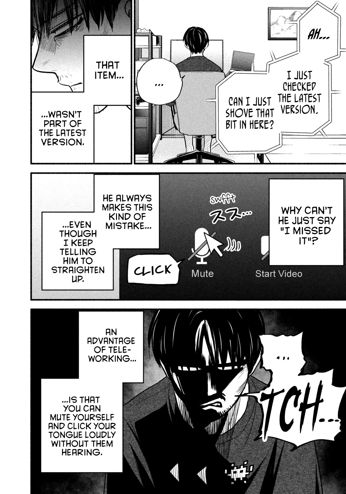 Telework Yotabanashi Chapter 6 page 2 - Chapter 6: Bottling Up Inside