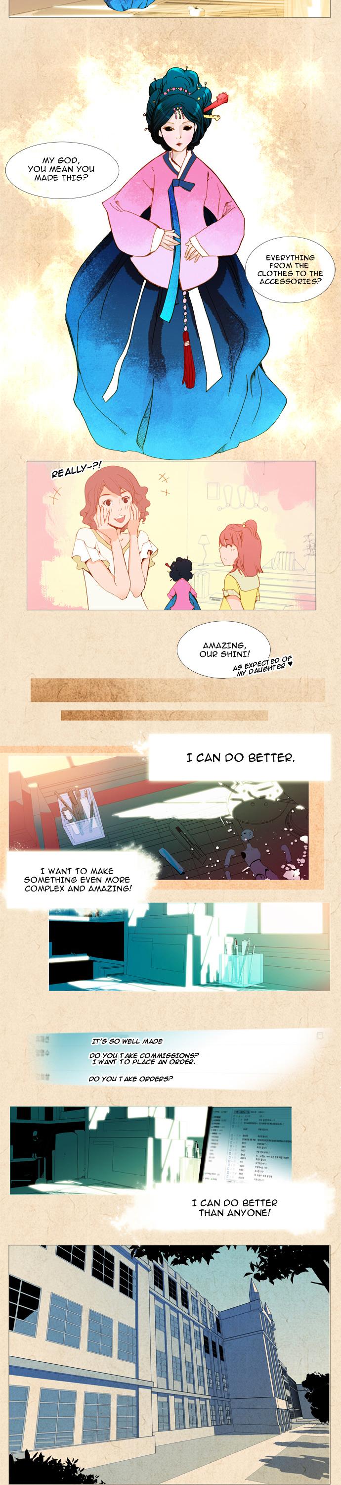 Telling Through the Colors Chapter 1 page 2 - Chapter 1 : First Story - Dye With Gardenias: Part One