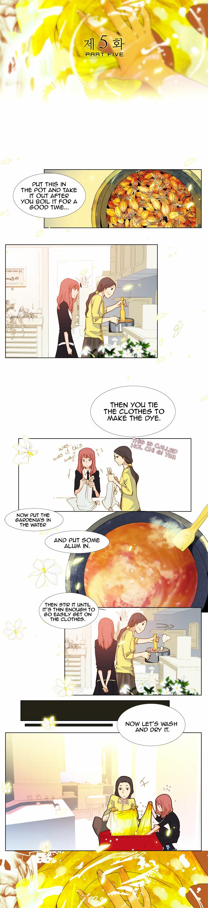 Telling Through the Colors Chapter 5 page 2 - Chapter 5 : First Story - Dye With Gardenias: Part Five