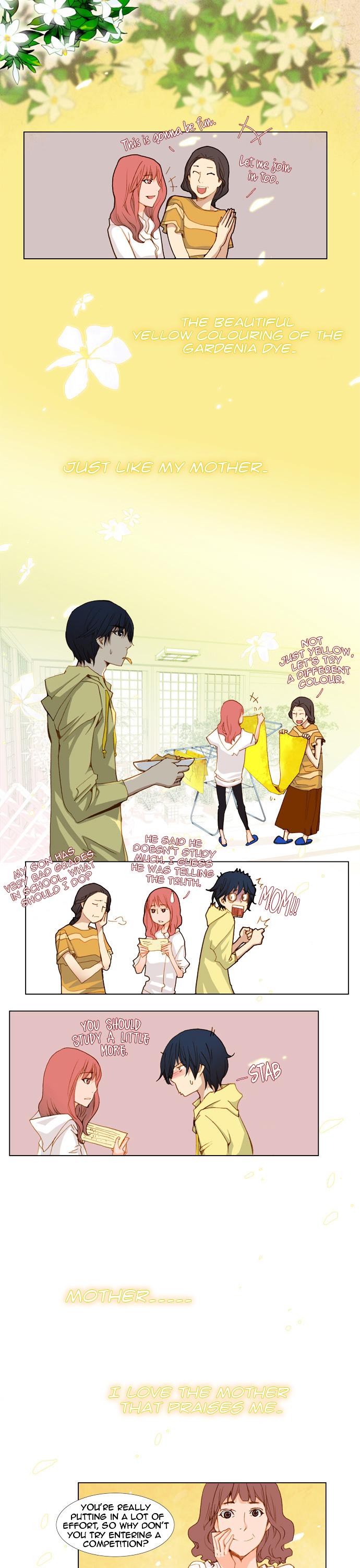 Telling Through the Colors Chapter 6 page 6 - Chapter 6 : First Story - Dye With Gardenias: Part Six